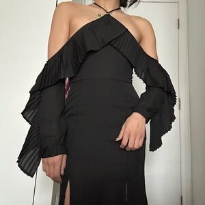 Black off the shoulder dress